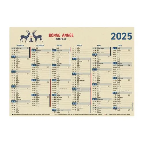 CALENDRIER BANCAIRE 6 MOIS