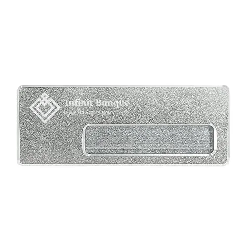 BADGE ALUMINIUM 7 X2.5 CM