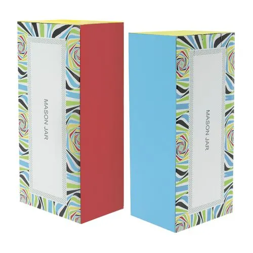 MASON JAR 40 CL + PAILLE BLEUE