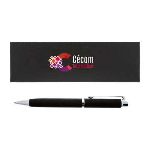 PARURE STYLO BILLE METAL+GOMME