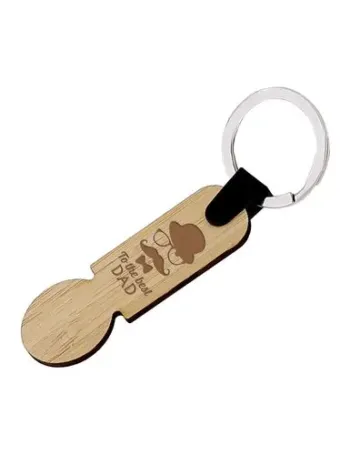 PORTE-CLES JETON BAMBOU