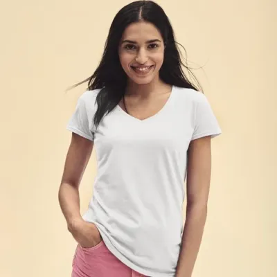 T-Shirt Femme Blanc Iconic V-Neck