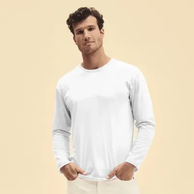 T-Shirt Adulte Blanc Iconic Long Sleeve T