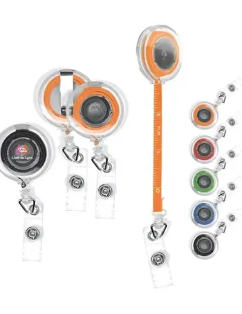 BADGE : PORTE-BADGES RETRACTABLE AVEC METRE RUBAN SOUPLE 1 m