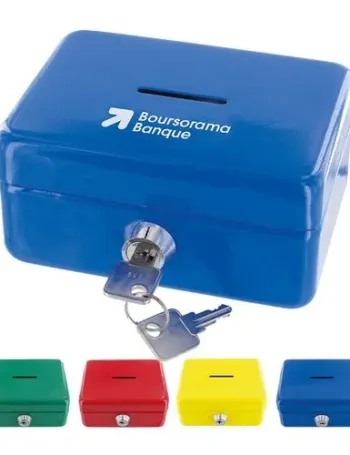 TIRELIRE BOITE METALLIQUE A CLE