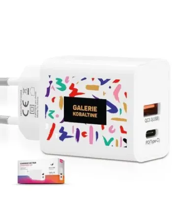 CHARGEUR SECTEUR RAPIDE 20 W SORTIES USB QC3.0 & TYPE-C PD