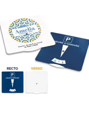 DISQUE DE STATIONNEMENT CARTON 15  X 15 CM