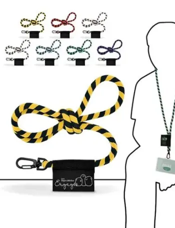 CORDON TOUR DE COU / LANAYRD TUBULAIRE TISSEE 2 COULEURS