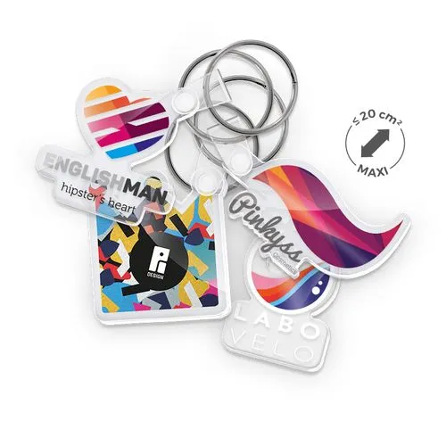 PORTE CLE CREATION PMMA EP 3mm MAXI 20 cm2