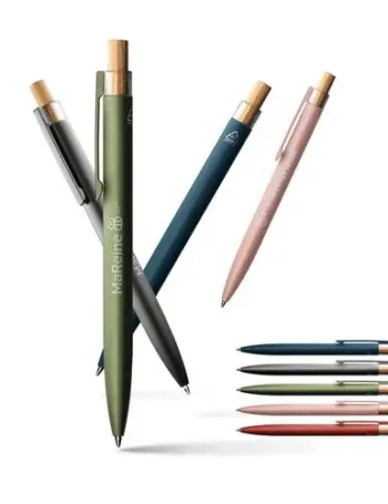 STYLO BILLE ECRITURE BLEUE EN ALU RECYCLE