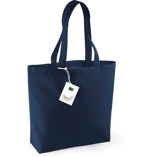 Sac coton bio shopping bleu marine 1 Sac coton bio shopping