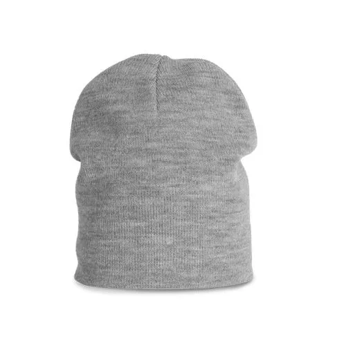 Bonnet en tricot gris métallisé chiné 1 Bonnet en tricot