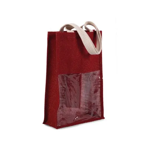 Sac porte-bouteilles en jute doré 2 Sac porte-bouteilles en jute