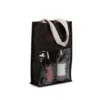 Sac porte-bouteilles en jute argenté 1 Sac porte-bouteilles en jute