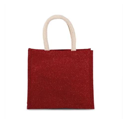 Sac style cabas en toile de jute – modèle moyen doré 1 Sac style cabas en toile de jute - modèle moyen