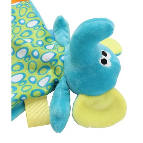 Doudou plat multicolore éléphant