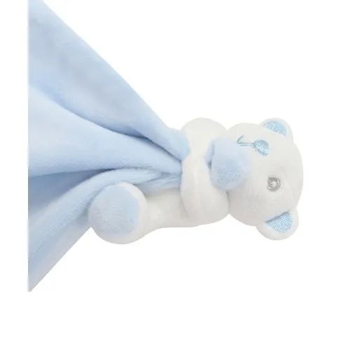 Doudou plat animal bleu clair 1 Doudou plat animal