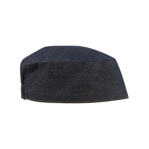 Calot de cuisinier indigo denim 1 Calot de cuisinier