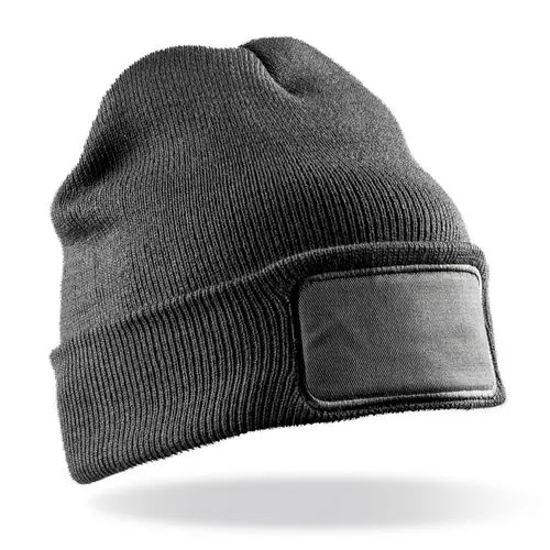 Bonnet imprimable double Tricot gris 1 Bonnet imprimable double Tricot