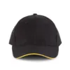 Orlando – casquette 6 panneaux jaune 1 Orlando - casquette 6 panneaux