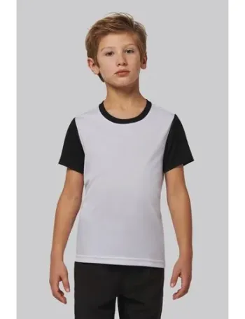 Maillot manches courtes bicolore enfant 1 Maillot manches courtes bicolore enfant