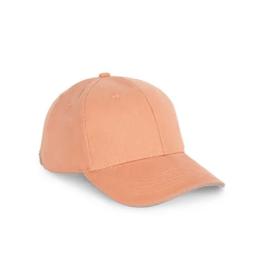 Casquette en coton biologique à sandwich contrasté - 6 panneaux