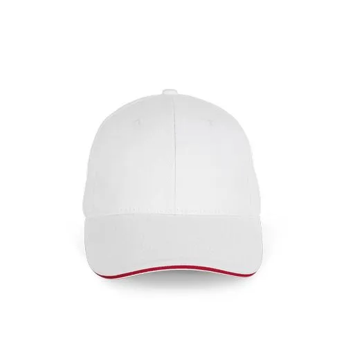Casquette en coton biologique à sandwich contrasté - 6 panneaux