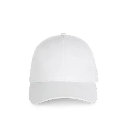 Casquette en coton recyclé – 6 panneaux blanc 1 Casquette en coton recyclé - 6 panneaux