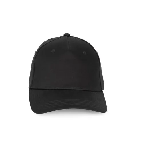 Casquette en coton recyclé – 5 panneaux noir 1 Casquette en coton recyclé - 5 panneaux