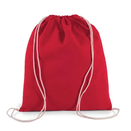 Petit sac à dos en coton bio avec cordelettes