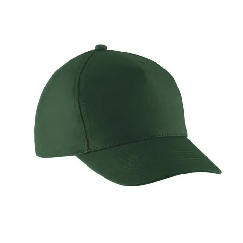 Casquette enfant en coton – 5 panneaux vert forêt 1 Casquette enfant en coton - 5 panneaux
