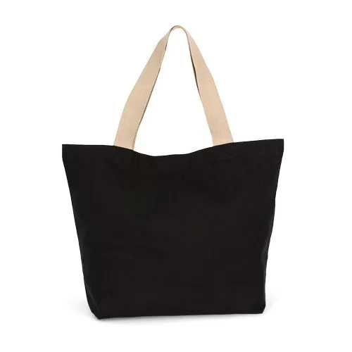 Grand sac shopping recyclé à fond plat lin 1 Grand sac shopping recyclé à fond plat
