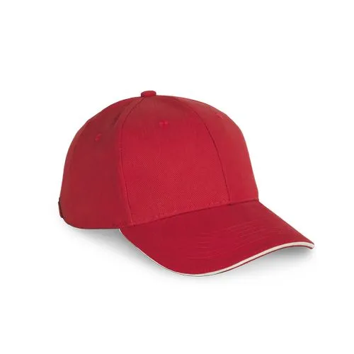 Casquette en coton biologique à sandwich contrasté – 6 panneaux ivoire 2 Casquette en coton biologique à sandwich contrasté - 6 panneaux