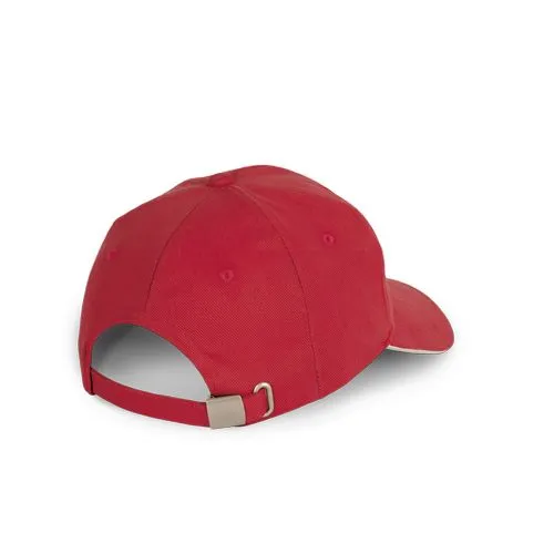 Casquette en coton biologique à sandwich contrasté – 6 panneaux ivoire 3 Casquette en coton biologique à sandwich contrasté - 6 panneaux