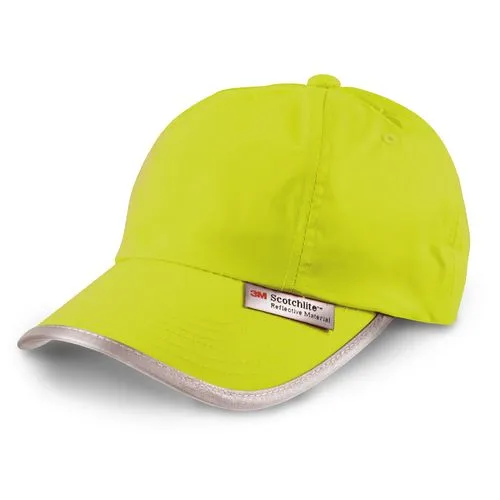 Casquette avec bordures réfléchissantes jaune 1 Casquette avec bordures réfléchissantes