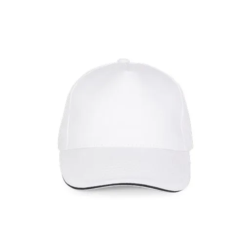 Casquette avec sandwich contrasté – 5 panneaux k-up bleu marine 180 g/m² coton taille unique 1 Casquette avec sandwich contrasté - 5 panneaux