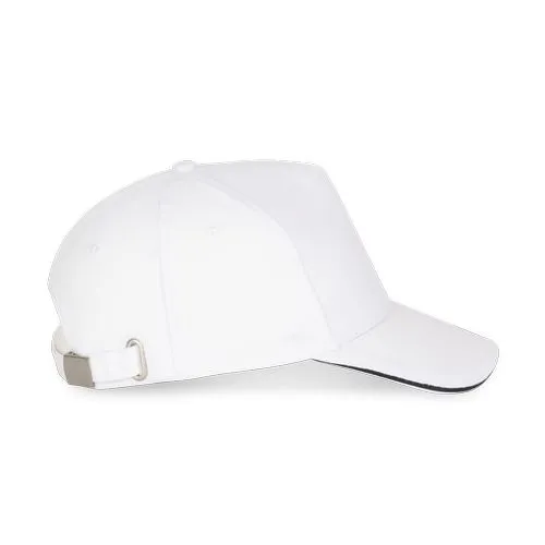 Casquette avec sandwich contrasté – 5 panneaux k-up bleu marine 180 g/m² coton taille unique 2 Casquette avec sandwich contrasté - 5 panneaux