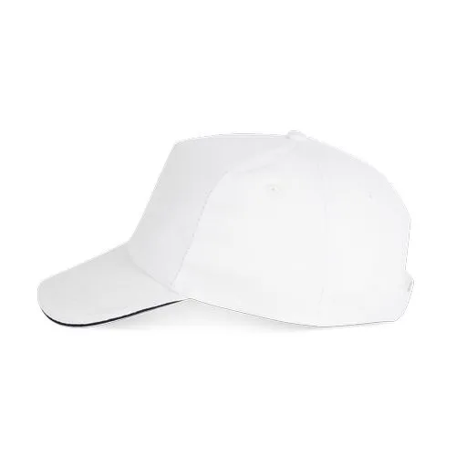 Casquette sandwich contrasté – 5 panneaux k-up bleu marine 155 g/m² coton taille unique 2 Casquette sandwich contrasté - 5 panneaux