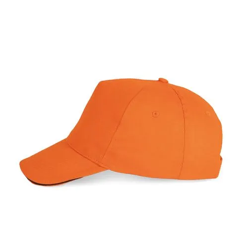 Casquette sandwich contrasté – 5 panneaux k-up gris foncé 155 g/m² coton taille unique 2 Casquette sandwich contrasté - 5 panneaux