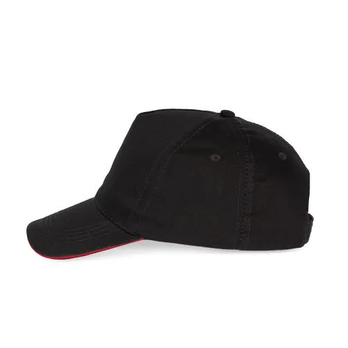 Casquette sandwich contrasté – 5 panneaux k-up rouge 155 g/m² coton taille unique 2 Casquette sandwich contrasté - 5 panneaux