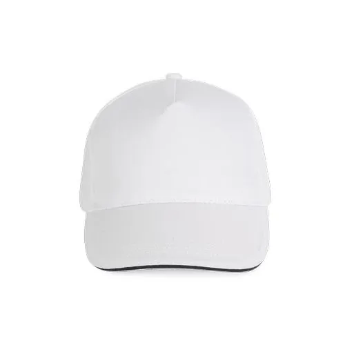 Casquette sandwich contrasté – 5 panneaux k-up bleu marine 155 g/m² coton taille unique 1 Casquette sandwich contrasté - 5 panneaux