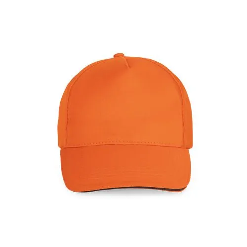 Casquette sandwich contrasté – 5 panneaux k-up gris foncé 155 g/m² coton taille unique 1 Casquette sandwich contrasté - 5 panneaux