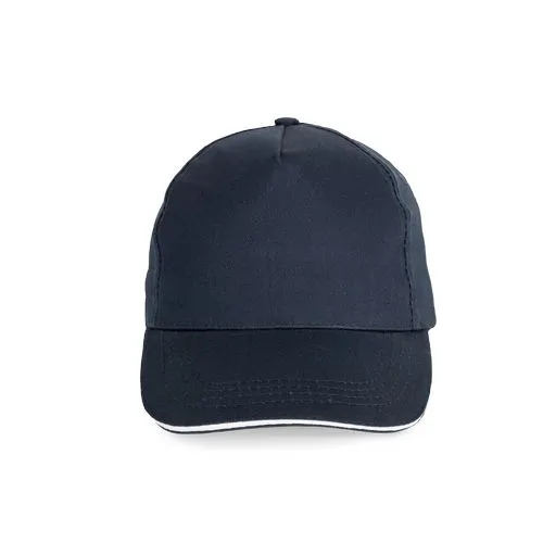 Casquette sandwich contrasté – 5 panneaux k-up blanc 155 g/m² coton taille unique 1 Casquette sandwich contrasté - 5 panneaux
