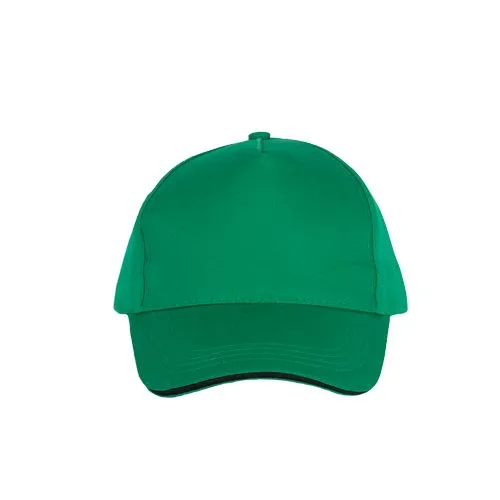 Casquette sandwich contrasté – 5 panneaux k-up noir 155 g/m² coton taille unique 1 Casquette sandwich contrasté - 5 panneaux