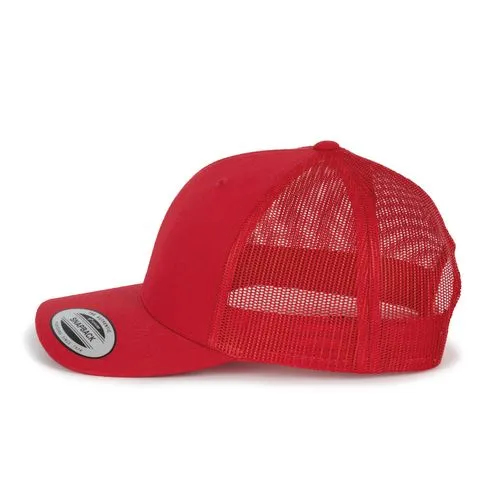 Casquette Trucker modèle rétro – 6 panneaux rouge 2 Casquette Trucker modèle rétro - 6 panneaux