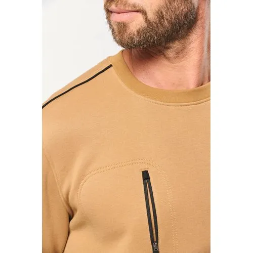 Sweat-shirt Day To Day zip poche contrastée unisexe