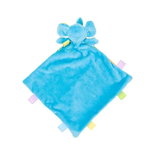 Doudou plat multicolore éléphant