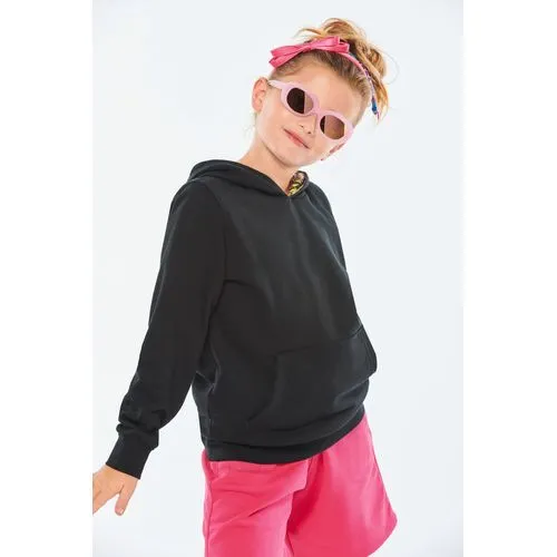 Sweat-shirt à capuche contrastée à motifs enfant unisexe
