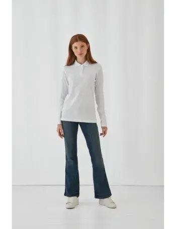 Polo femme ID.001 manches longues