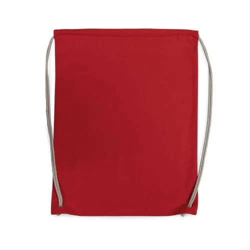 Sac à dos en coton avec cordelettes rouge 1 Sac à dos en coton avec cordelettes